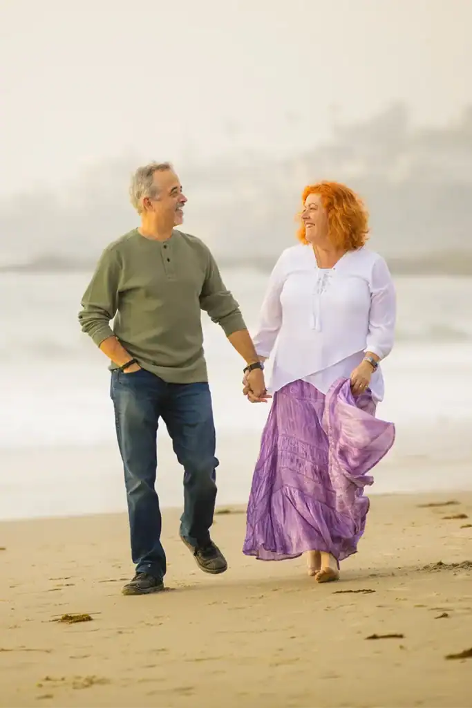 alan and heidi on beach